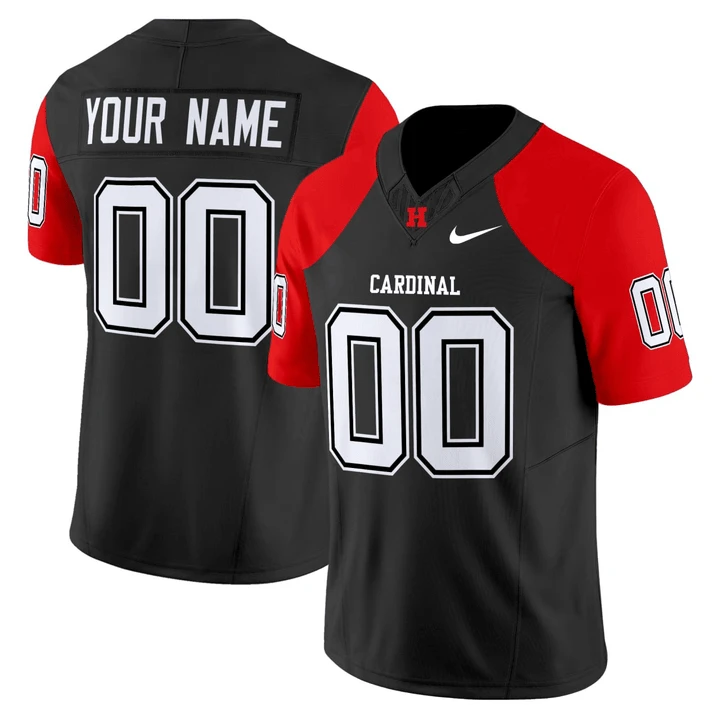 Harlingen Cardinals Black Custom Jersey Name and Number All Stitched by My Store NCAA Football Jerseys