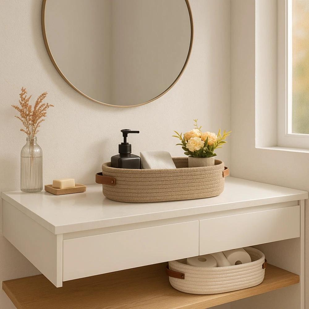 Harper Woven Storage Basket Organizer by Casa & Beyond