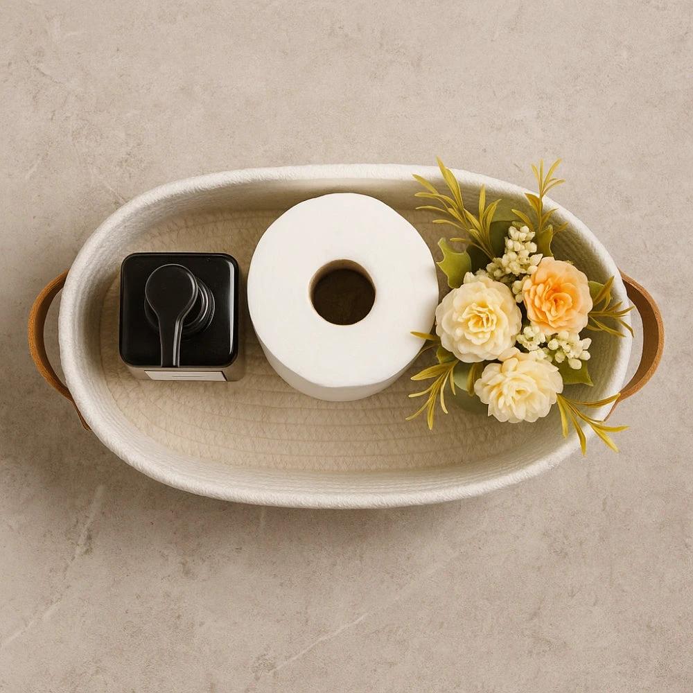 Harper Woven Storage Basket Organizer by Casa & Beyond