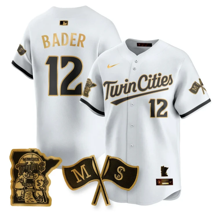 Harrison Bader Jersey #12 Minnesota Twins Alternate Limited Stitched White by My Store