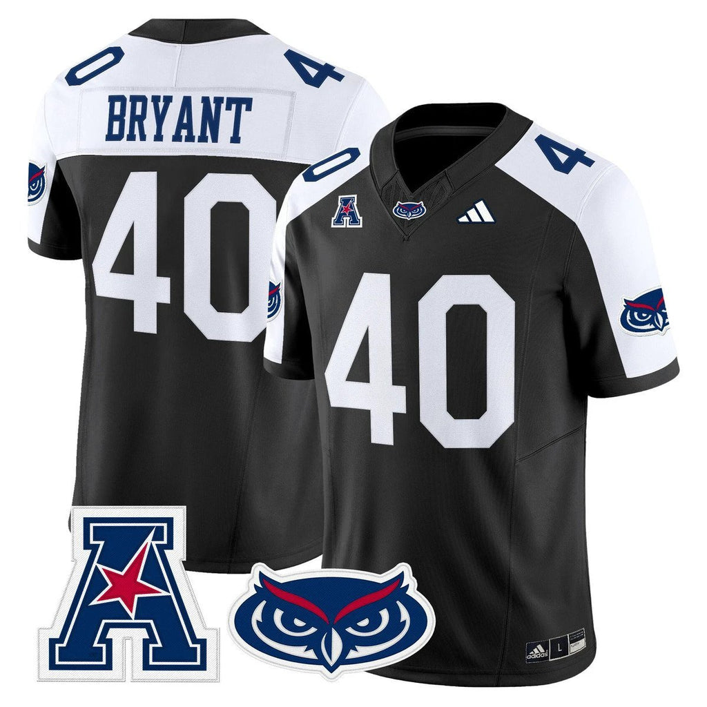 Harrison Bryant Jersey #40 Florida Atlantic Owls 2025 All Stitched Black Alter by My Store NCAA Football Jerseys