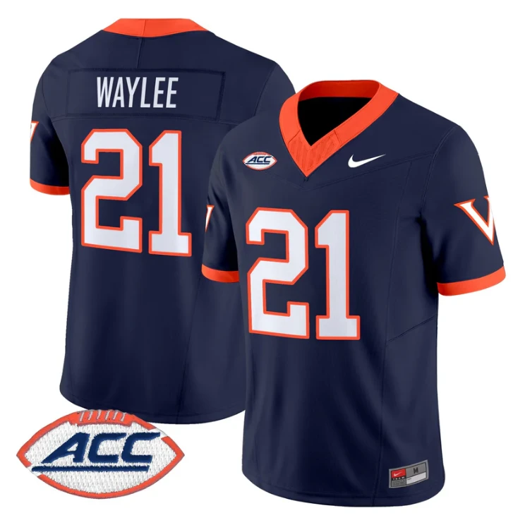 Harrison Waylee Jersey #21 Virginia Cavaliers 1995 Throwbacks Stitched Navy by NCAA Football Jersey
