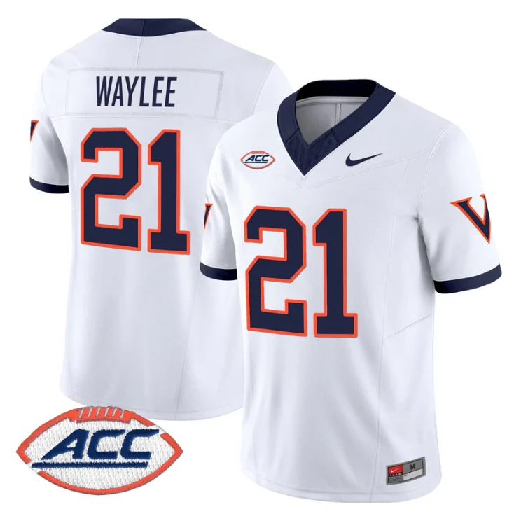 Harrison Waylee Jersey #21 Virginia Cavaliers 1995 Throwbacks Stitched White by NCAA Football Jersey