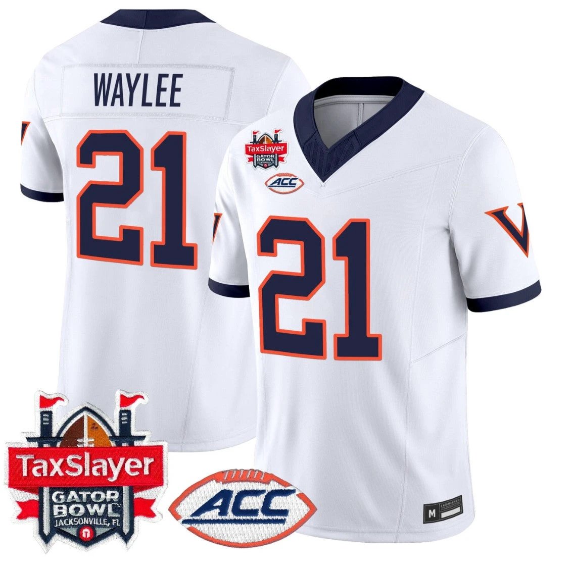 Harrison Waylee Jersey #21 Virginia Cavaliers 1995 Throwbacks Gator Bowl Stitched by My Store NCAA Football Jerseys