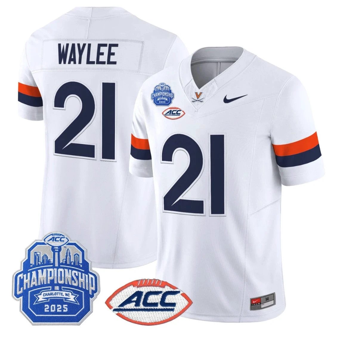Harrison Waylee Jersey #21 Virginia Cavaliers 2025 ACC Championship Stitched by My Store NCAA Football Jerseys