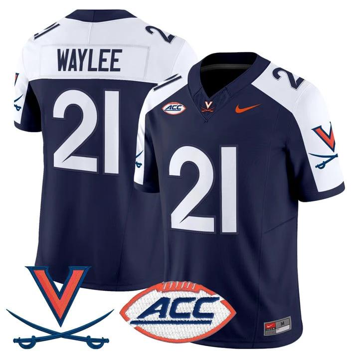 Harrison Waylee Jersey #21 Virginia Cavaliers 2025 Vapor Limited Stitched by My Store NCAA Football Jerseys