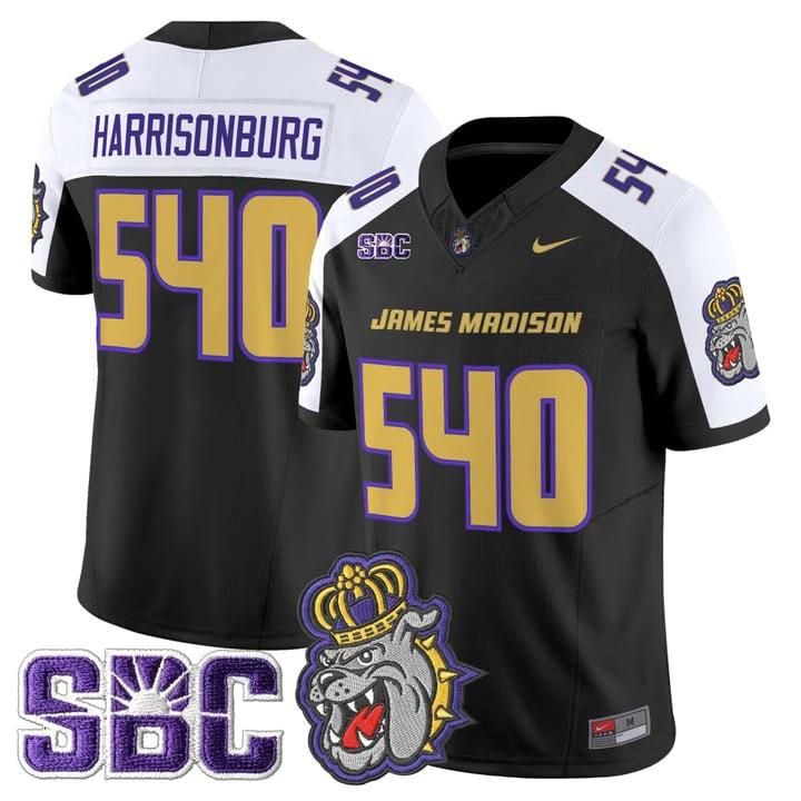 Harrisonburg Jersey #540 James Madison Dukes 2025 Vapor Limited Stitched by My Store NCAA Football Jerseys