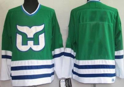Hartford Whalers Customized Green Throwback Jersey by Hockey David