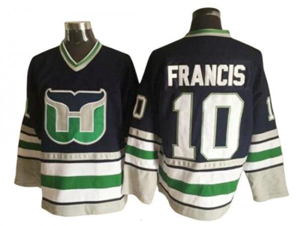 Hartford Whalers #10 Ron Francis 1984 Vintage CCM Jersey -Black by Hockey David