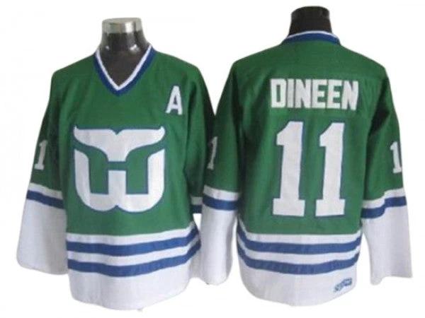 Hartford Whalers #11 Kevin Dineen 1989 Vintage CCM Jersey - Green by Hockey David