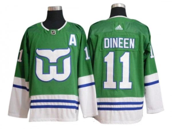 Hartford Whalers #11 Kevin Dineen Green Hockey Jersey by Hockey David