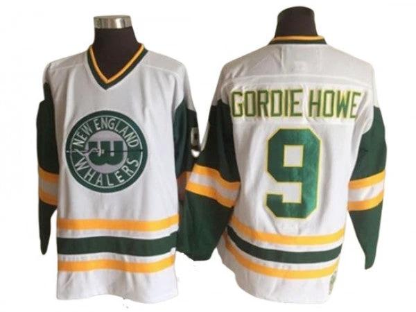 Hartford Whalers #9 Gordie Howe Vintage CCM Jersey - White by Hockey David