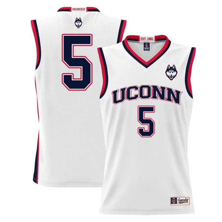 Hassan Diarra Jersey UConn Huskies College Basketball White #5 by My store basketball