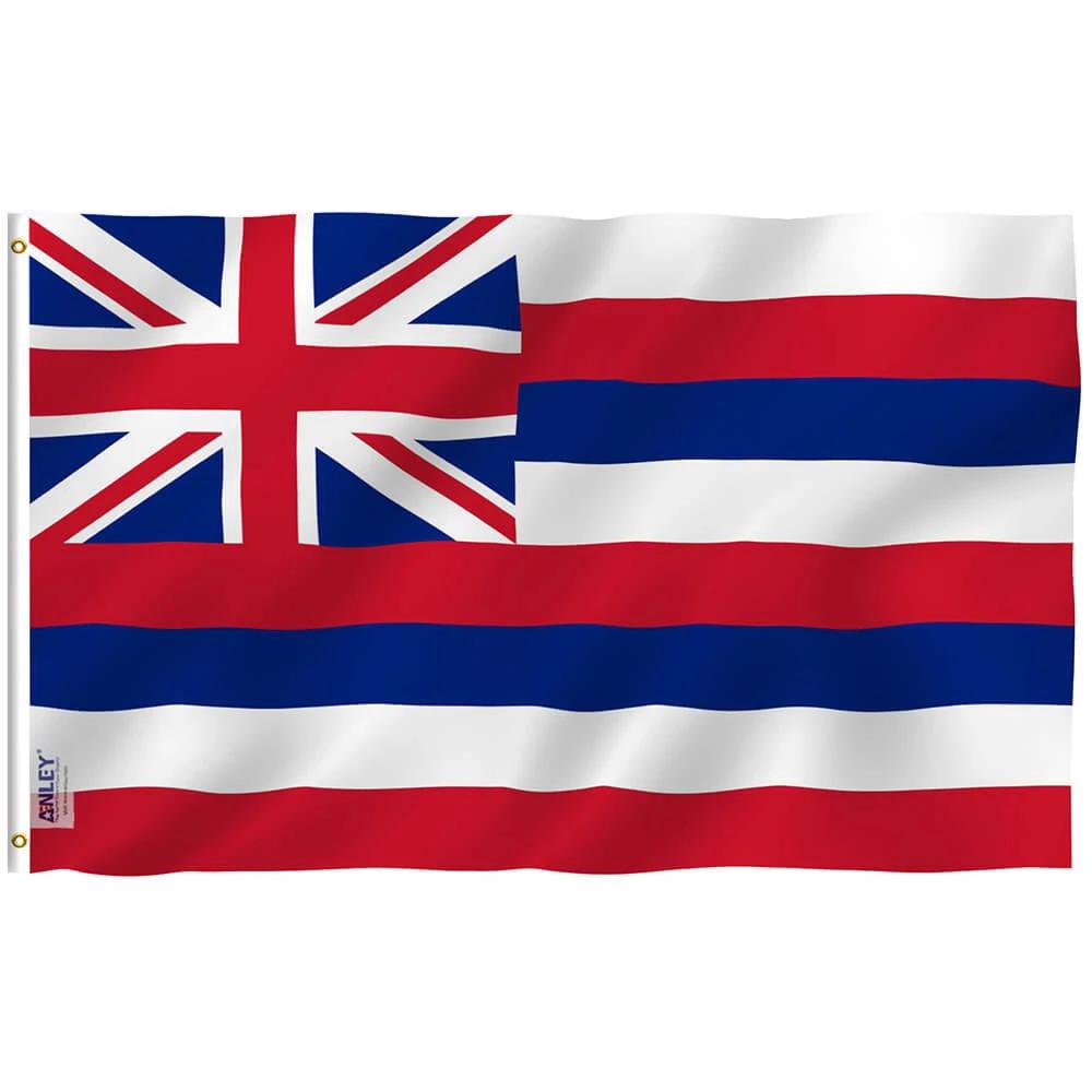 Hawaii State Flag - Hawaiian HI Flag with Brass Grommets 3X5Ft Banner USA by flagsjustdoit