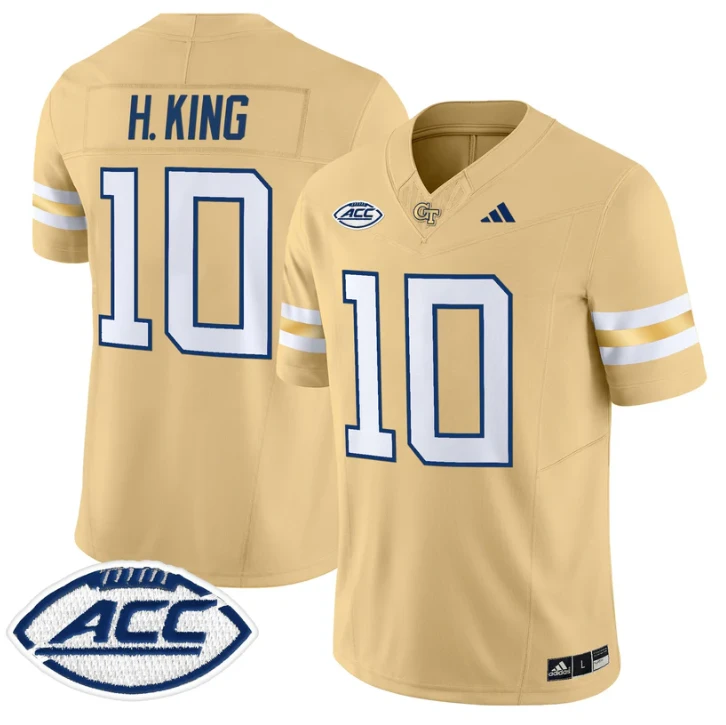 Haynes King Jersey #10 Georgia Tech Yellow Jackets 2025 Stitched Gold by NCAA Football Jersey