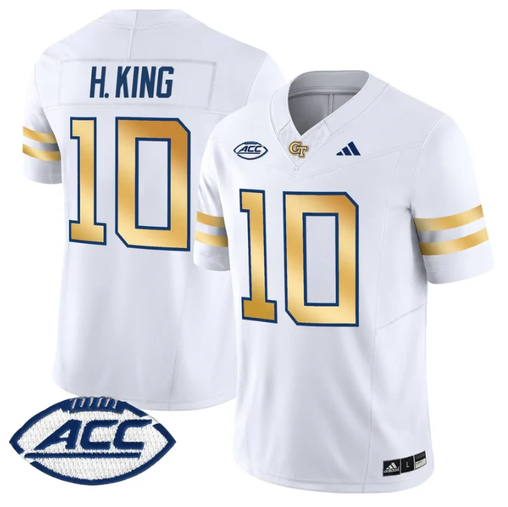 Haynes King Jersey #10 Georgia Tech Yellow Jackets 2025 Stitched White by NCAA Football Jersey