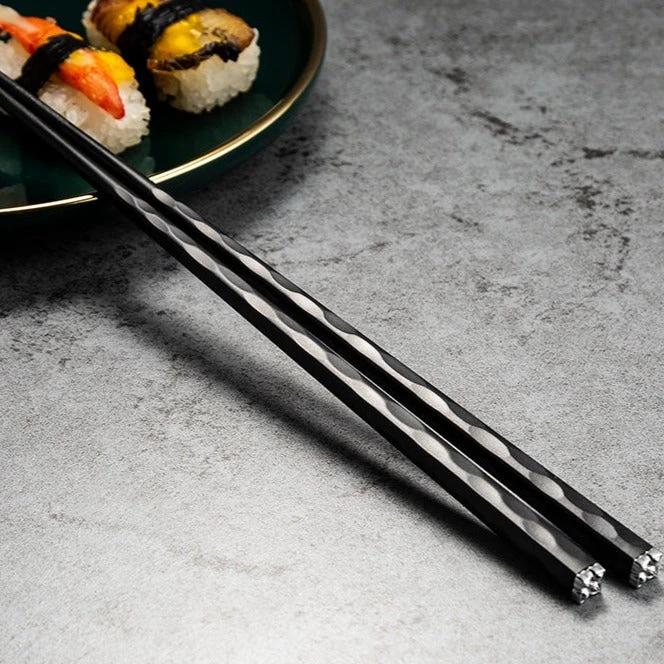 DineLux – Luxurious Chopstick Set with Refined Designs (5 Pairs) by BowLift