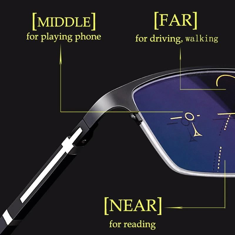 Progressive Multifocal Anti-Blue Light Glasses by BowLift
