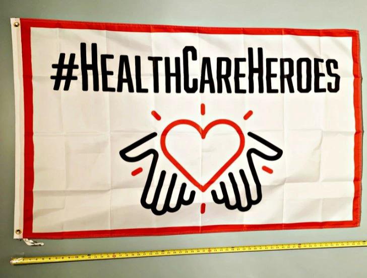 Healthcare Hero Flag Healthcare Hero Poster Sign 3x5' Banner by flagsjustdoit