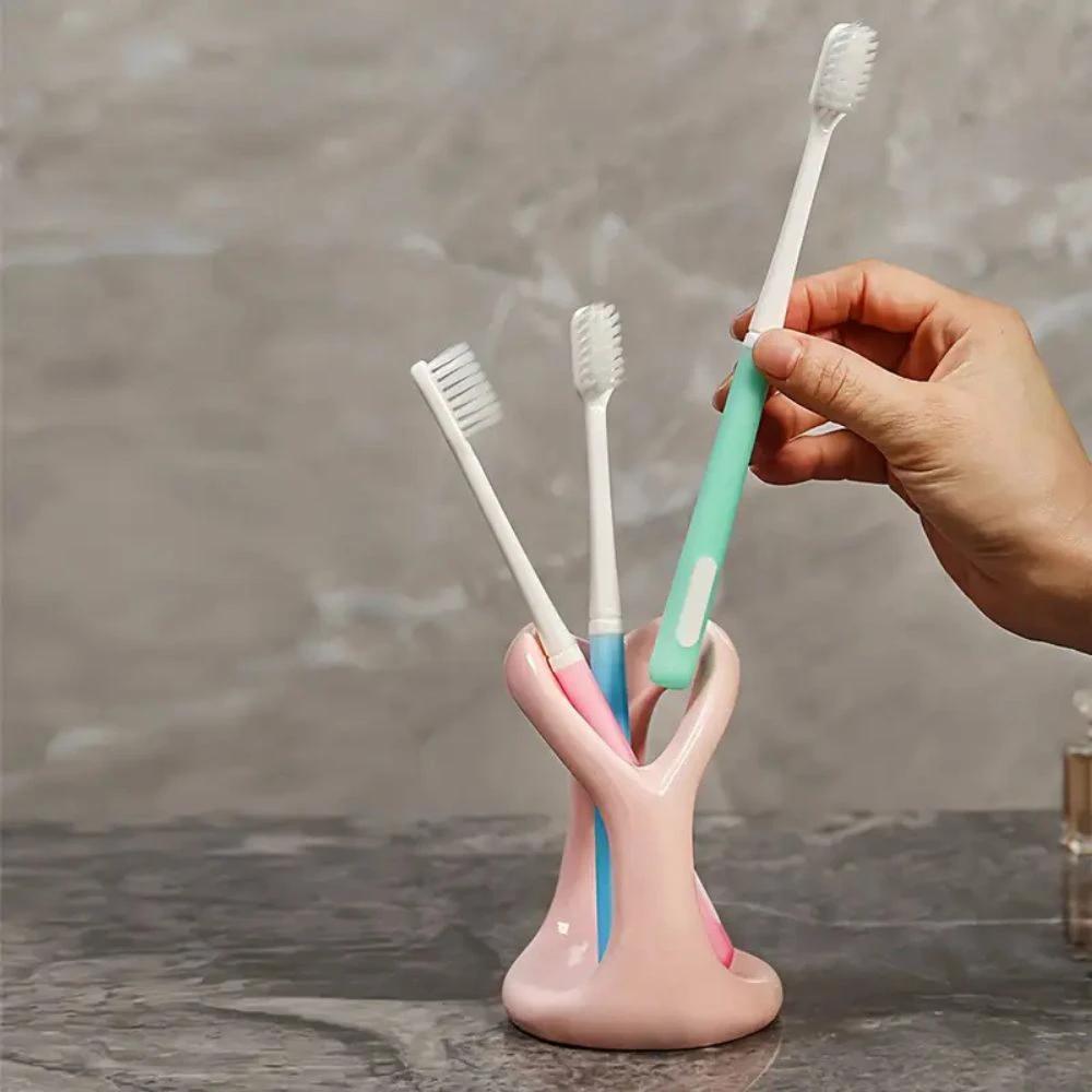 Heart-Shaped Ceramic Toothbrush Holder by Casa & Beyond