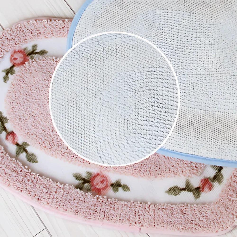 Heart Floral Tufted Bath Mat by Casa & Beyond