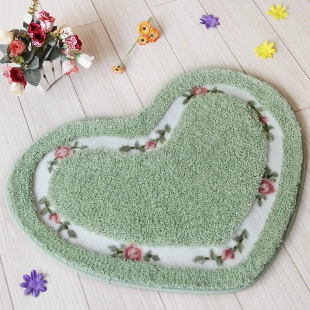 Heart Floral Tufted Bath Mat by Casa & Beyond