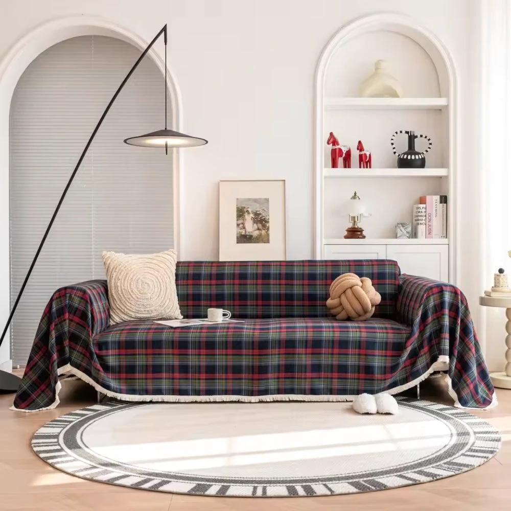 Hearthline Cottage Plaid Sofa Cover by Casa & Beyond