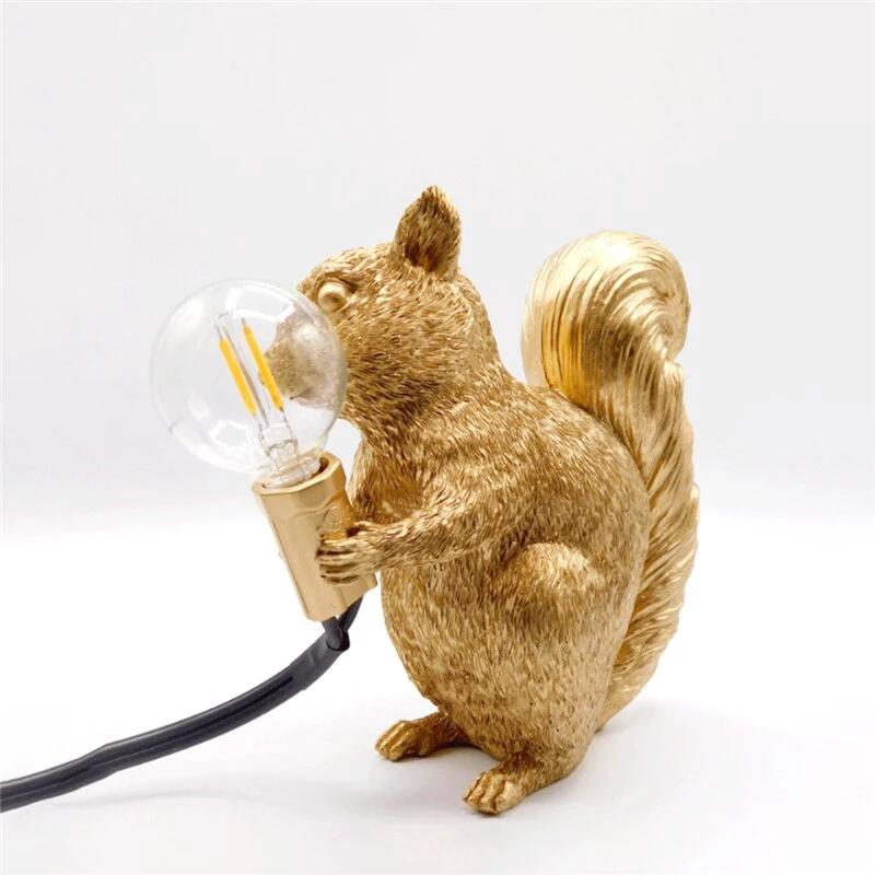 SquirrelBright Nordic Squirrel Table Lamp | Designer Decor | LED Mood Light | Perfect for Home by BowLift