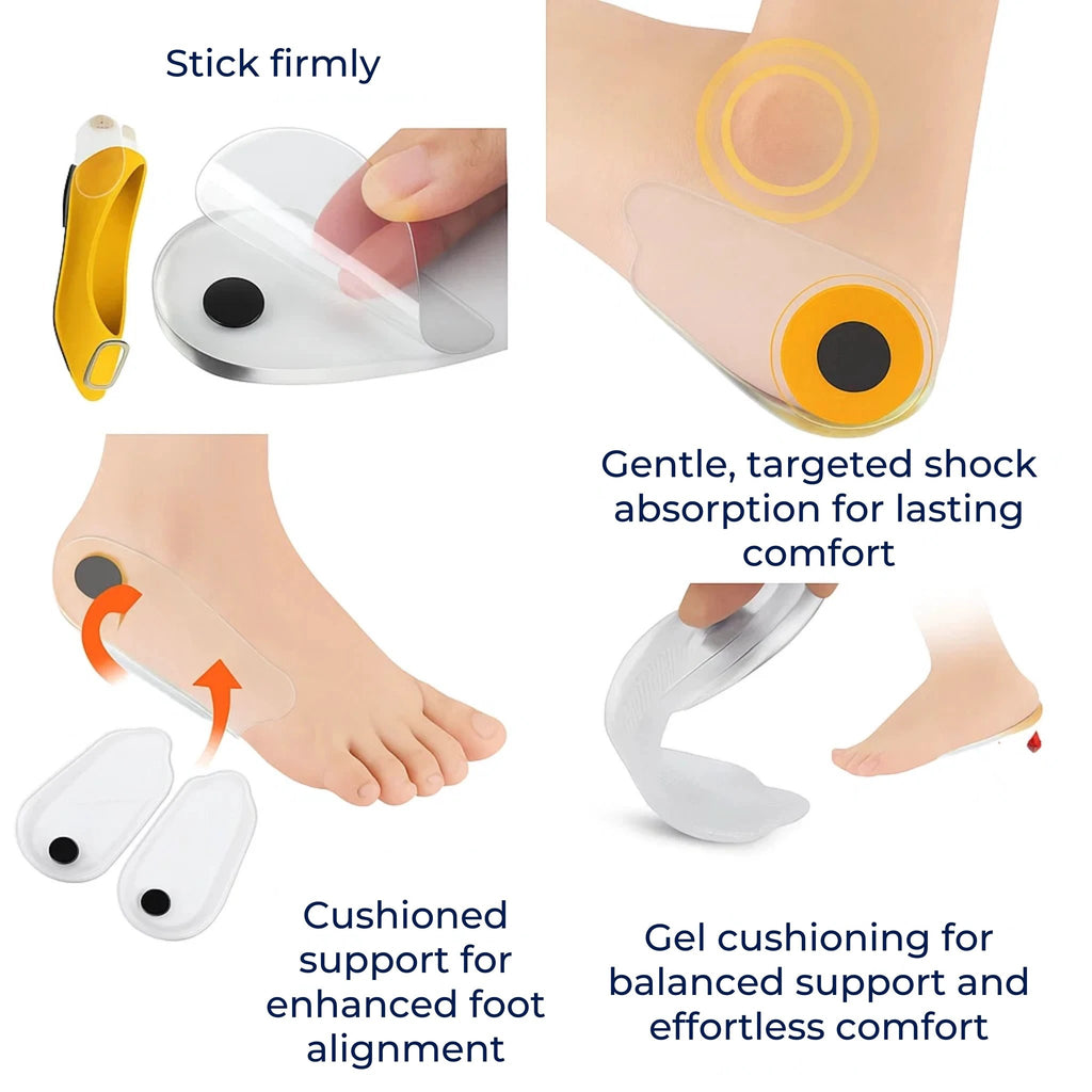 HeelGuard | Silicone Gel Heel Pads – Heel Pain Relief – Shock-Absorbing Cushion – Orthotic Support for Daily Comfort Bowlift by Bowlift