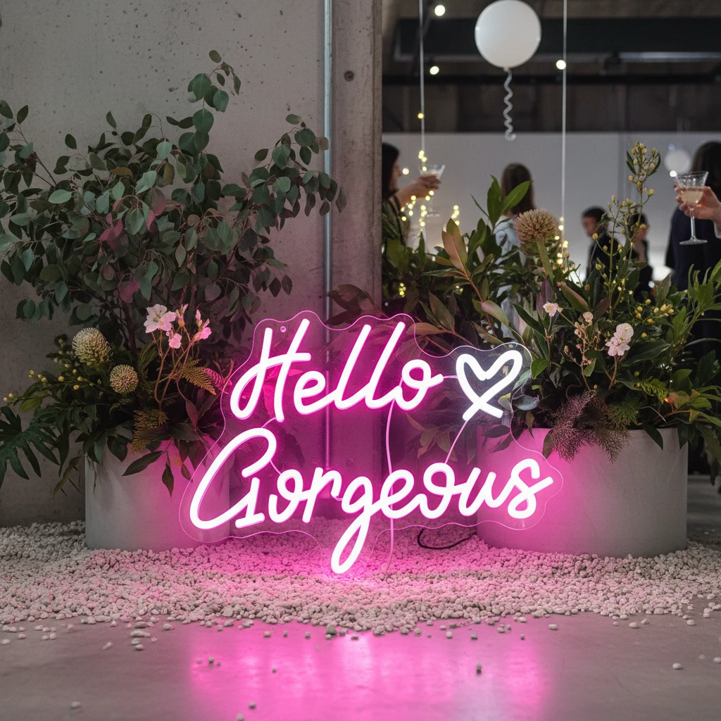 Hello Gorgeous Neon Sign for Home&Shop&Party Decor by Neonchics