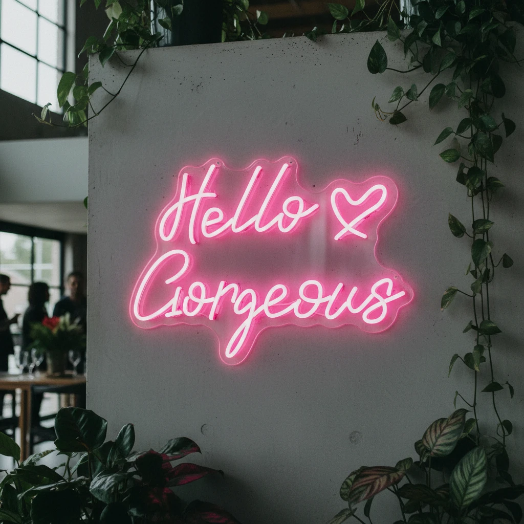Hello Gorgeous Neon Sign for Home&Shop&Party Decor by Neonchics