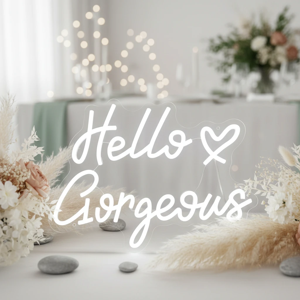 Hello Gorgeous Neon Sign for Home&Shop&Party Decor by Neonchics