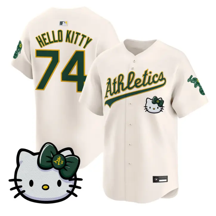 Hello Kitty Jersey #74 Athletics Hello Kitty Vapor Premier Stitched by My Store
