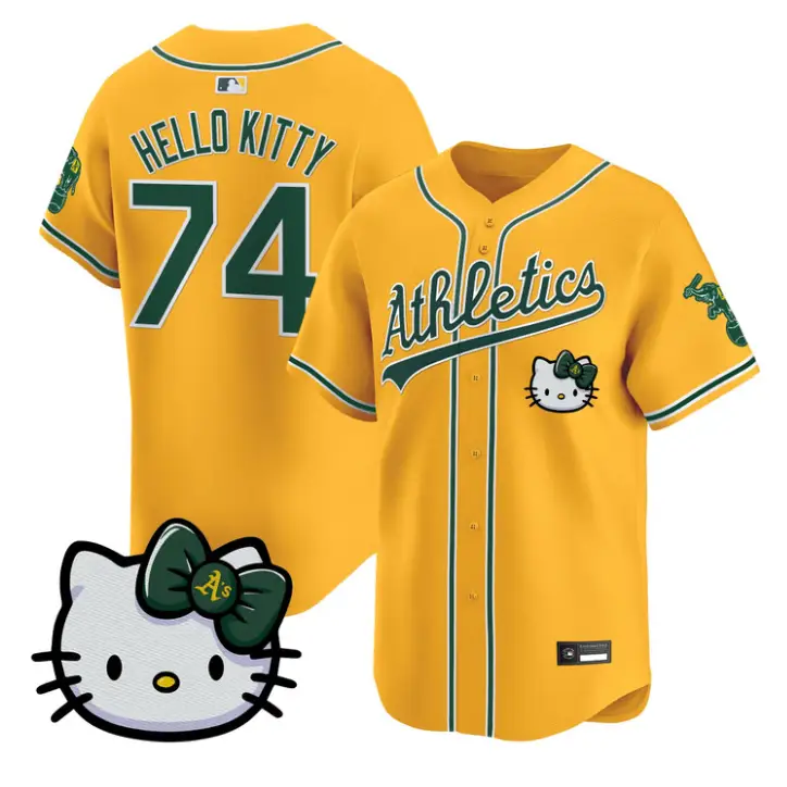 Hello Kitty Jersey #74 Athletics Hello Kitty Vapor Premier Stitched by My Store