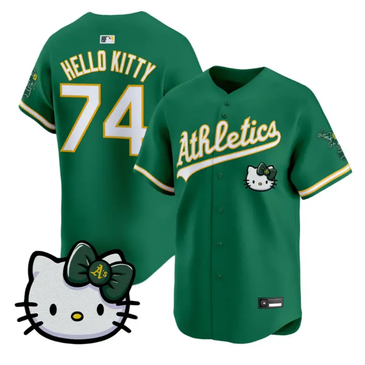 Hello Kitty Jersey #74 Athletics Hello Kitty Vapor Premier Stitched by My Store