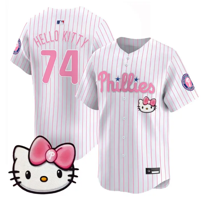 Hello Kitty Jersey #74 Philadelphia Phillies Hello Kitty Stitched by My Store