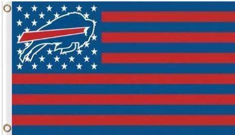 Hemlet Buffalo Star and Stripes Flag 3X5 Ft Polyester Banner USA 90x150cm by flagsjustdoit