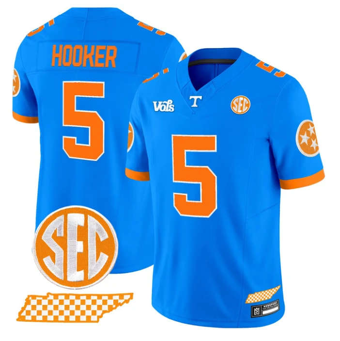 Hendon Hooker Jersey #5 Tennessee Volunteers Blue Blaze Edition Stitched by NCAA Football Jersey