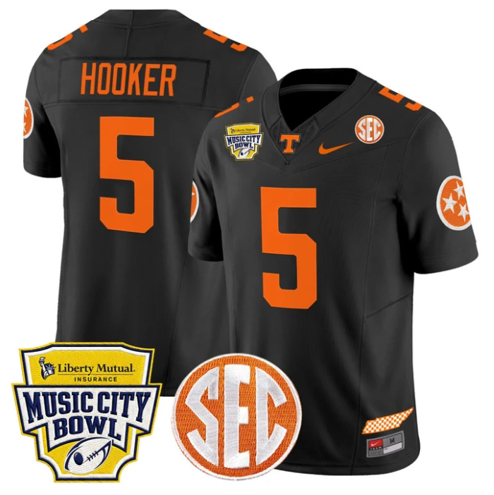 Hendon Hooker Jersey #5 Tennessee Vols 2025 Music City Bowl Stitched by My Store NCAA Football Jerseys