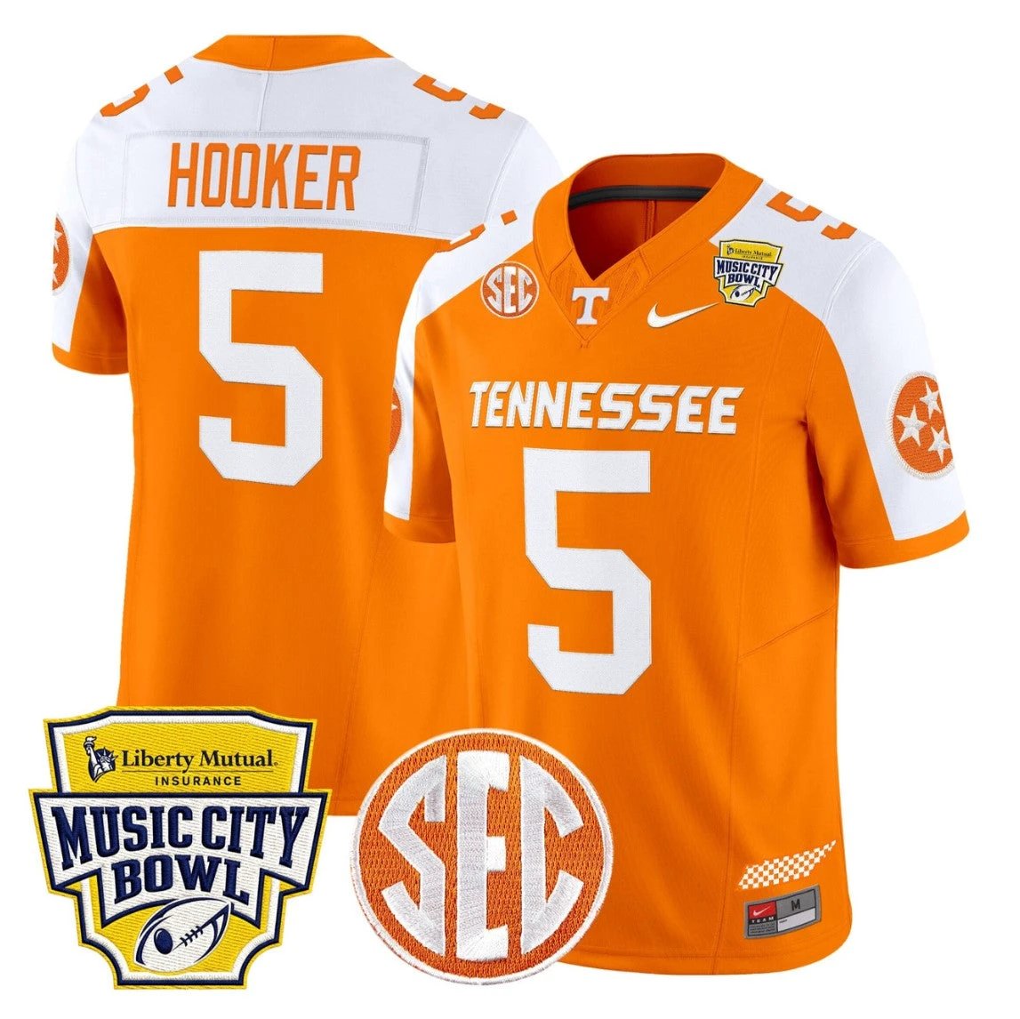 Hendon Hooker Jersey #5 Tennessee Vols 2025 Music City Bowl Stitched by My Store NCAA Football Jerseys