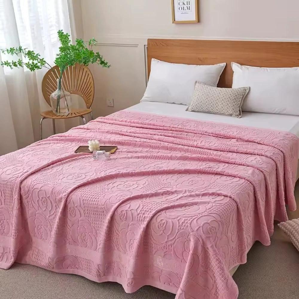 Flora Terry Cotton Weave Blanket by Casa & Beyond