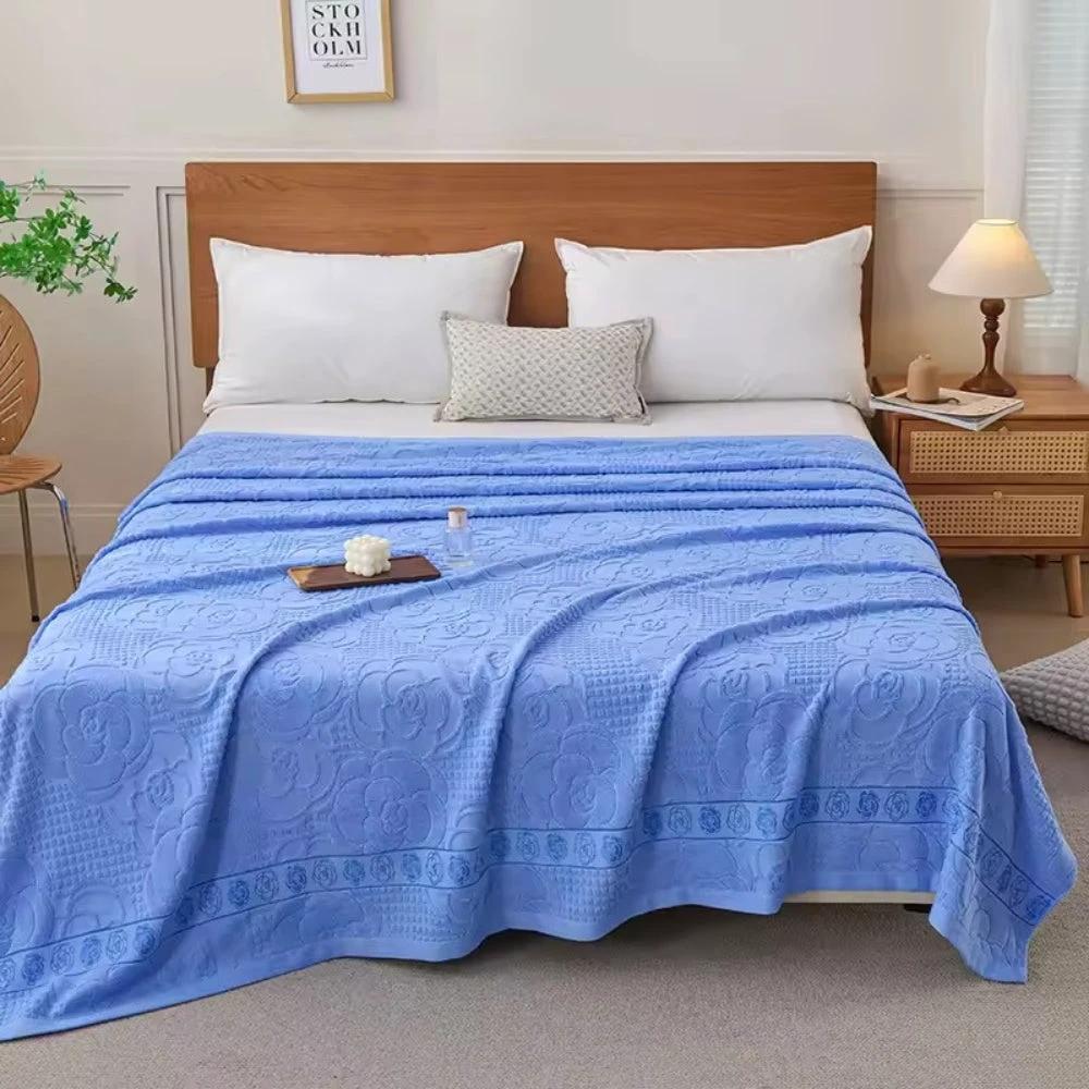 Flora Terry Cotton Weave Blanket by Casa & Beyond