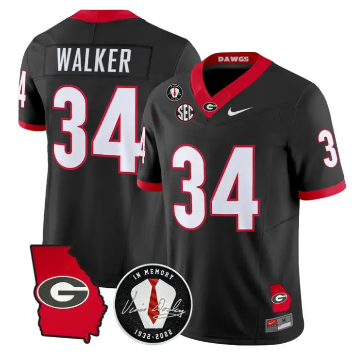 Herschel Walker Jersey #34 Georgia Bulldogs 2026 Vince Dooley Stitched by My Store NCAA Football Jerseys