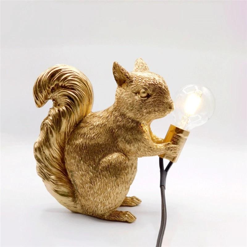 SquirrelBright Nordic Squirrel Table Lamp | Designer Decor | LED Mood Light | Perfect for Home by BowLift