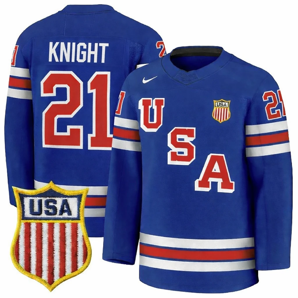Hilary Knight Jersey #21 Team USA Winter Olympics 2026 Premium Hockey Blue STITCHED by Hockey David