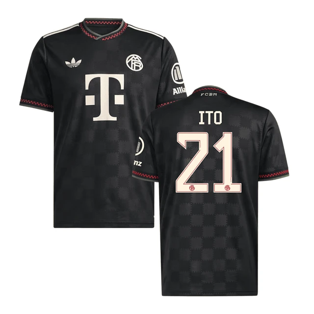 Hiroki Ito #21 Bayern Munich 2025-26 Third Men Jersey – Black by Soccer Jersey