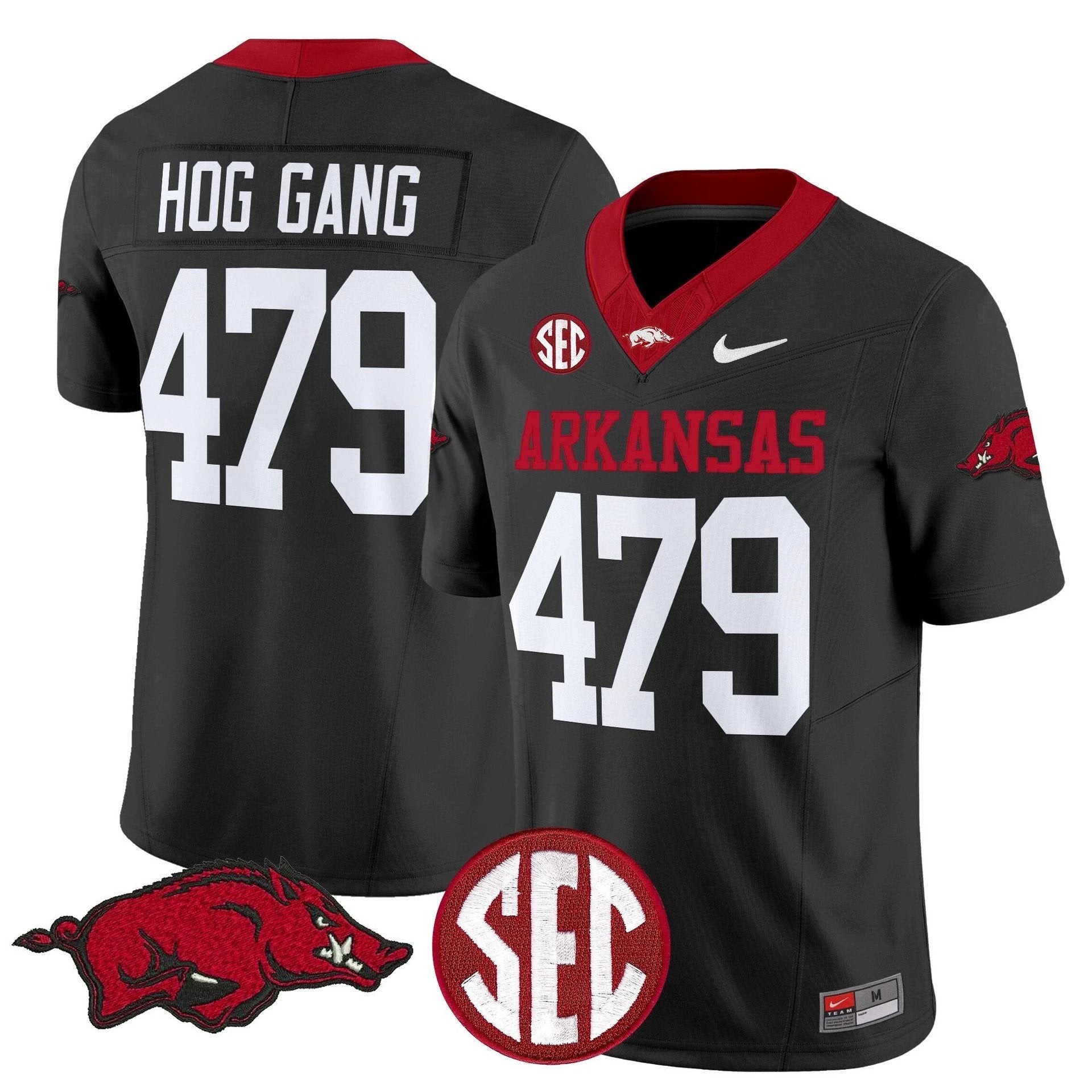 Hog Gang Jersey #479 Arkansas Razorbacks Limited Stitched by My Store NCAA Football Jerseys