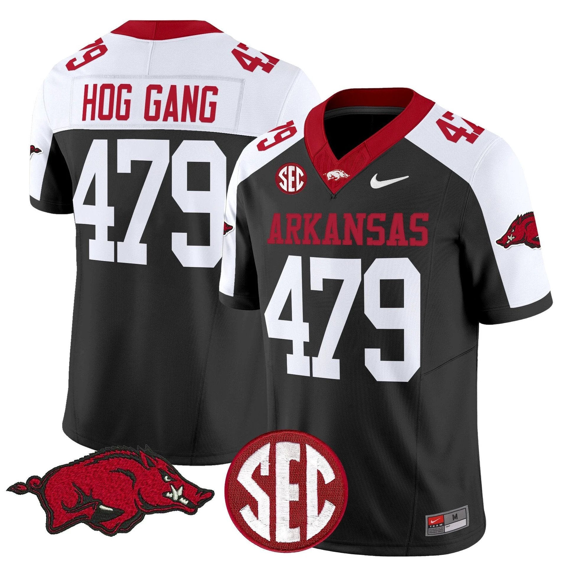 Hog Gang Jersey #479 Arkansas Razorbacks Limited Stitched by My Store NCAA Football Jerseys