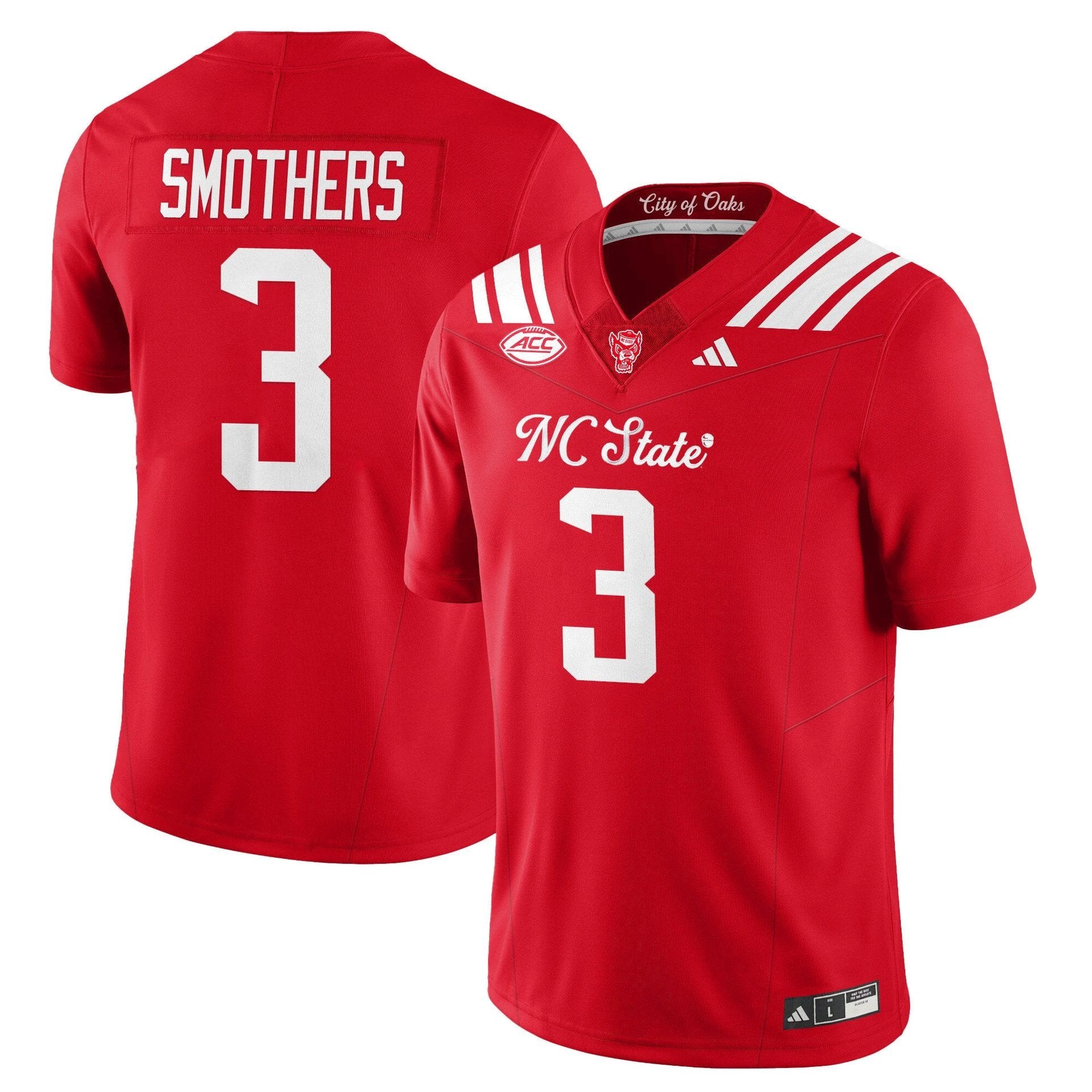 Hollywood Smothers Jersey #3 State Wolfpack City of Oaks Stitched by My Store NCAA Football Jerseys