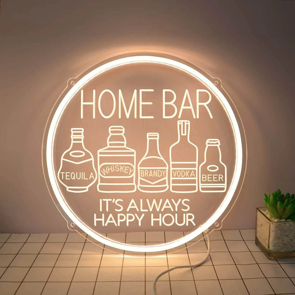 Neon Bar Sign Pub Beer Wine Wall Art Decor Sign by Neonchics